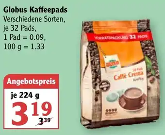 Globus Globus Kaffeepads 32st Angebot