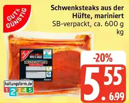 Edeka GUT& GÜNSTIG Schwenksteaks aus der Hüfte, mariniert Angebot