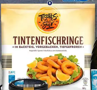 Aldi Süd Tesoros Del Sur Tintenfischringe im Backteig 500g Angebot