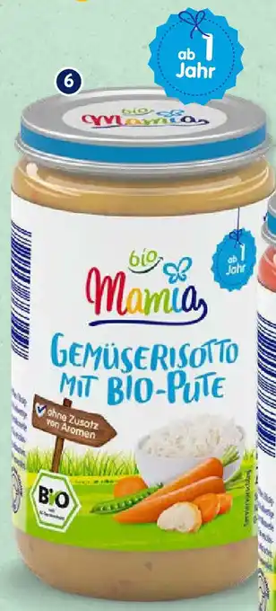 Aldi Süd Mamia Bio Gemüserisotto mit Bio Pute 250g Angebot