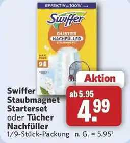 Combi Swiffer Staubmagnet Starterset oder Tücher Nachfüller Angebot