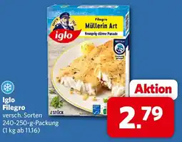 Combi Iglo Filegro Müllerin Art Angebot