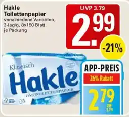 WEZ Hakle Toilettenpapier Angebot