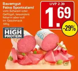WEZ Bauerngut Feine Sportsalami Angebot