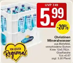 WEZ Christinen Mineralwasser Angebot