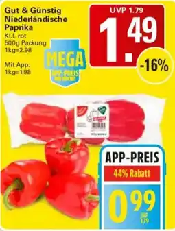 WEZ Gut & Günstig Niederländische Paprika Angebot
