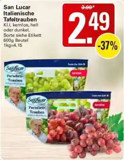 WEZ San Lucar Italienische Tafeltrauben Angebot