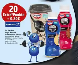WEZ Dr. Oetker High Protein Coffee oder Shake Angebot