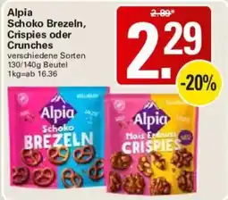 WEZ Alpia Schoko Brezeln, Crispies oder Crunches Angebot