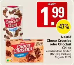 WEZ Nestlé Choco Crossies oder Chocolat Chips Angebot