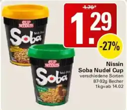 WEZ Nissin Soba Nudel Cup Angebot