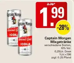WEZ Captain Morgan Mixgetränke Angebot