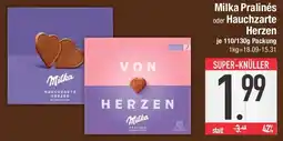 E-Center Milka Pralinés oder Hauchzarte Herzen Angebot