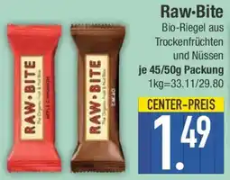E-Center Raw-Bite Bio-Riegel Angebot