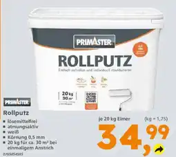 Globus Baumarkt PRIMASTER Rollputz Angebot