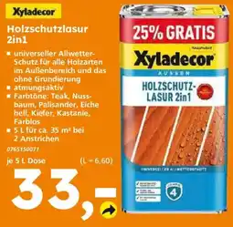 Globus Baumarkt Xyladecor Holzschutzlasur 2in1 Angebot