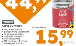 Globus Baumarkt PRIMASTER Acryl Buntlack Angebot