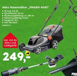 Globus Baumarkt Akku Rasenmäher "PMARM 4043" Angebot