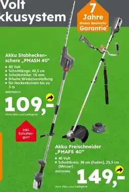 Globus Baumarkt Akku Stabheckenschere „PMASH 40“ Angebot