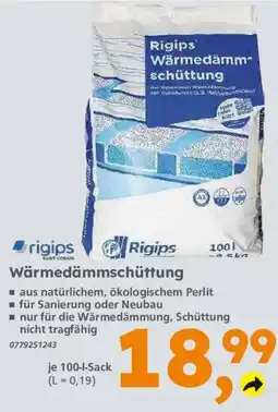 Globus Baumarkt Rigips Wärmedämmschüttung Angebot