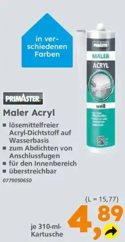 Globus Baumarkt PRIMASTER Maler Acryl Angebot