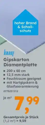 Globus Baumarkt knauf Gipskarton Diamantplatte Angebot