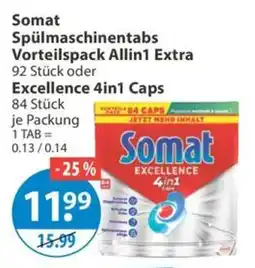 V Markt Somat Spülmaschinentabs Excellence 4in1 Caps Angebot