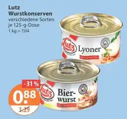 V Markt Lutz Wurstkonseren Angebot
