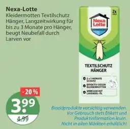 V Markt Nexa-Lotte Kleidermotten Textilschutz Hänger Angebot