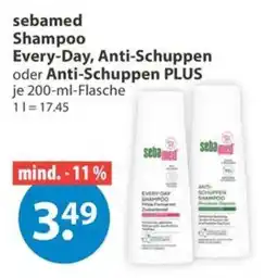 V Markt sebamed Shampoo Every-Day, Anti-Schuppen oder Anti-Schuppen PLUS Angebot