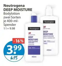 V Markt Neutrogena DEEP MOISTURE Bodylotion Angebot