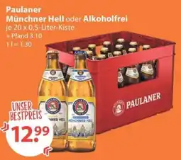 V Markt Paulaner Münchner Hell oder Alkoholfrei Angebot