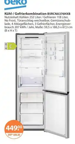 V Markt Kühl-/Gefrierkombination B5RCNA376HXB Angebot