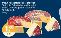 V Markt MILA Pustertaler oder Stilfser Schnittkäse Angebot