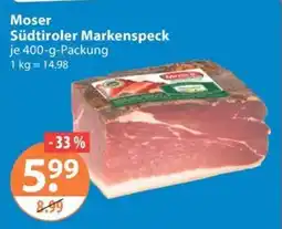 V Markt Moser Südtiroler Markenspeck Angebot