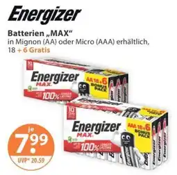 V Markt Energizer Batterien MAX Angebot