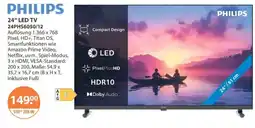 V Markt PHILIPS 24" LED TV Angebot