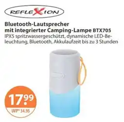 V Markt REFLEXION Bluetooth-Lautsprecher mit integrierter Camping-Lampe BTX705 Angebot