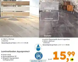 Globus Baumarkt Laminatboden Aquaprotect Angebot