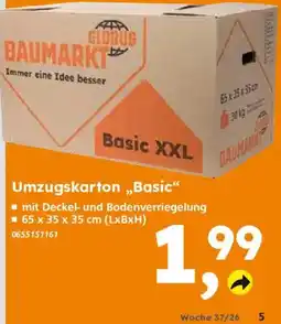Globus Baumarkt Umzugskarton Basic Angebot