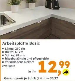 Globus Baumarkt Arbeitsplatte Basic Angebot