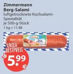 V Markt Zimmermann Berg-Salami Angebot