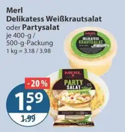 V Markt Merl Delikatess Weißkrautsalat oder Partysalat Angebot