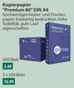 V Markt Kopierpapier "Premium 80" DIN A4 go copy Angebot