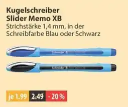 V Markt Kugelschreiber Slider Memo XB Angebot
