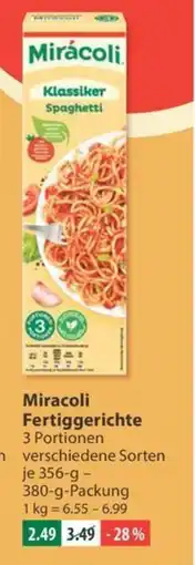 V Markt Miracoli Fertiggerichte Angebot