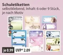 V Markt Schuletiketten Angebot