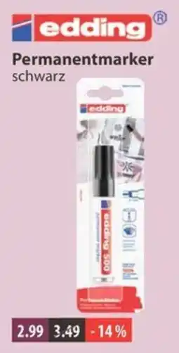 V Markt edding Permanentmarker schwarz Angebot