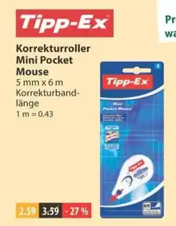 V Markt Tipp-Ex Korrekturroller Mini Pocket Mouse Angebot