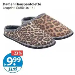 V Markt Damen Hauspantolette Leoprint Angebot